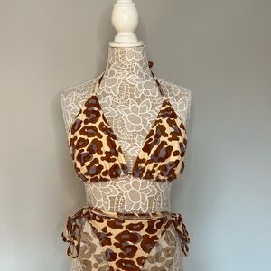 VENUS Brown and Cream Leopard Bikini